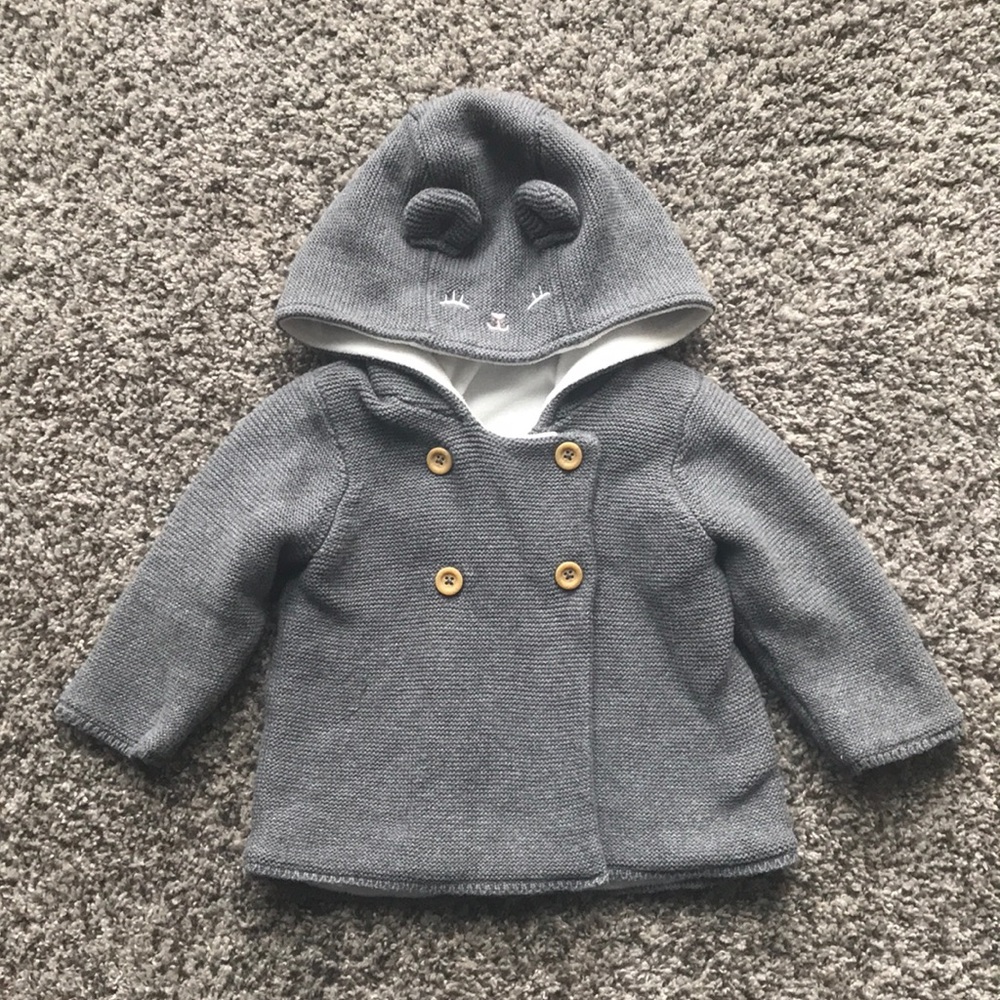 H&M fleece lined bear hoodie